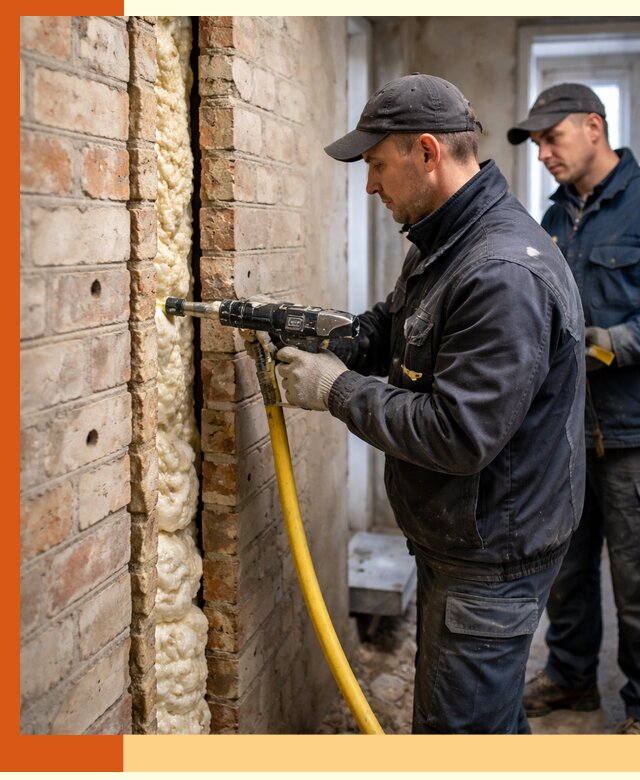 Межстеновое утепление пенополиуретаном в Биробиджане