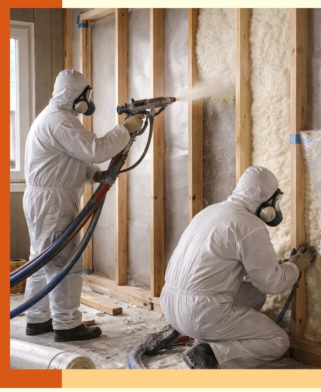 Утепление каркасной стены ППУ в Биробиджане для домов и коттеджей