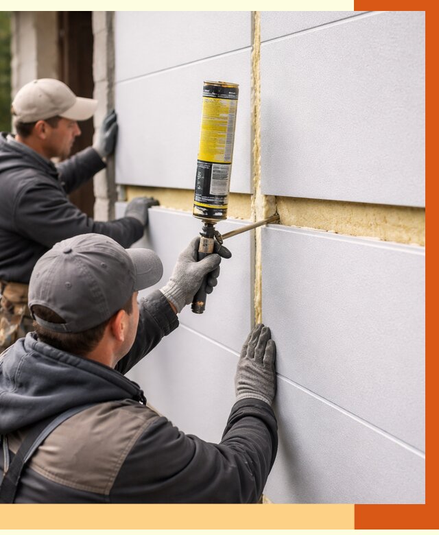 Утепление сэндвич панелей ППУ в Биробиджане от 4258 руб. за м2 | ТепломастерБрб