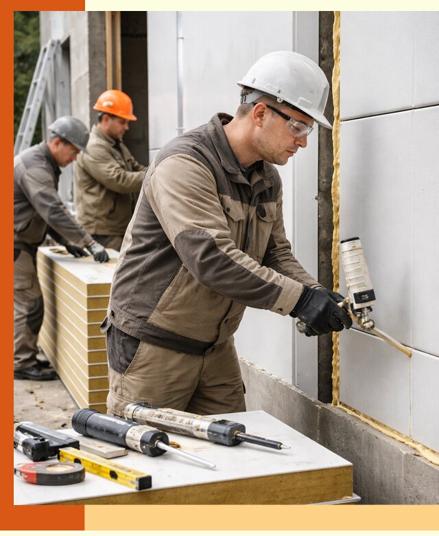 Утепление сэндвич-панелей пенополиуретаном в Биробиджане