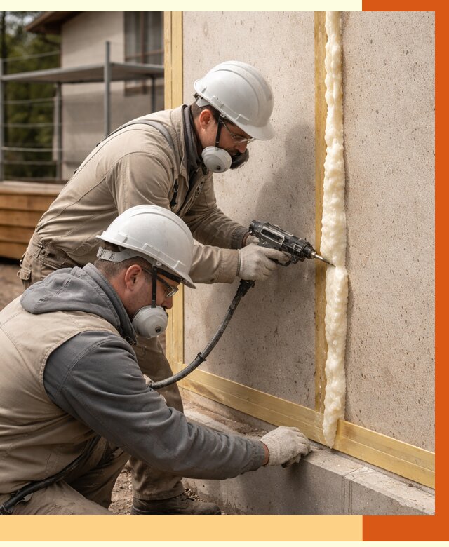 Утепление сип панелей ППУ в Биробиджане от 4866 руб. под ключ | ТепломастерБрб