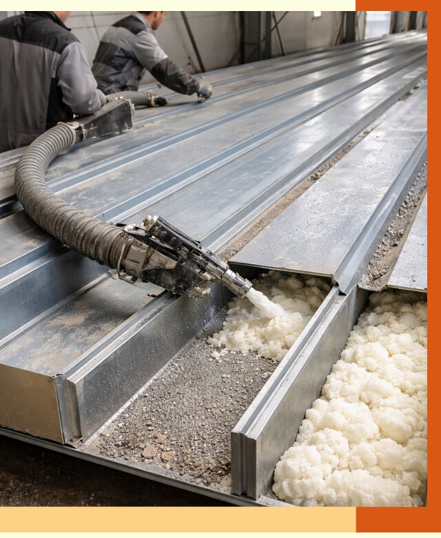 Заполнение пустот кровельных панелей в Биробиджане от 7299 руб. под ключ | ТепломастерБрб