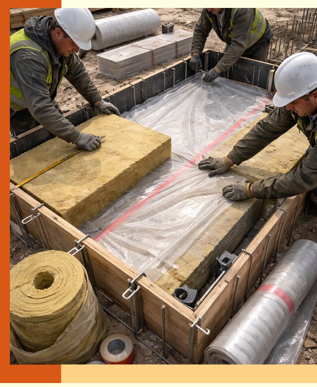 Теплоизоляция опалубки для строительства в Биробиджане