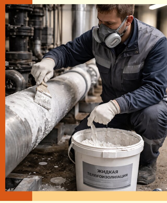 Утепление оборудования жидкой теплоизоляцией в Биробиджане