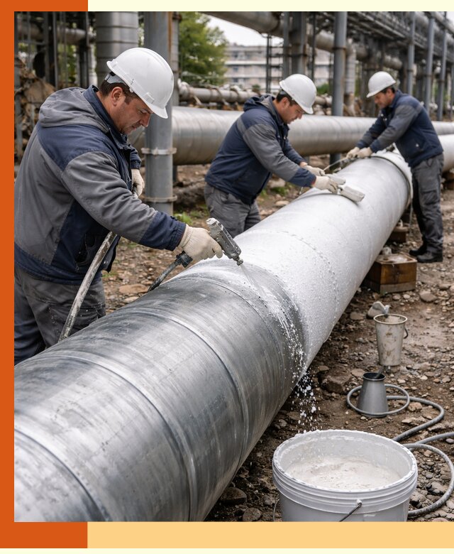 Утепление теплотрассы жидкой теплоизоляцией в Биробиджане