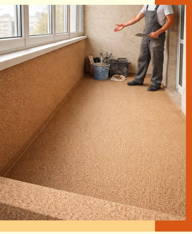 Утепление балкона жидкой пробкой в Биробиджане от 3700 руб/м² под ключ | ТепломастерБрб