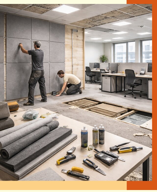 Профессиональная шумоизоляция офиса в Биробиджане от 6843 руб. за м2 | ТепломастерБрб