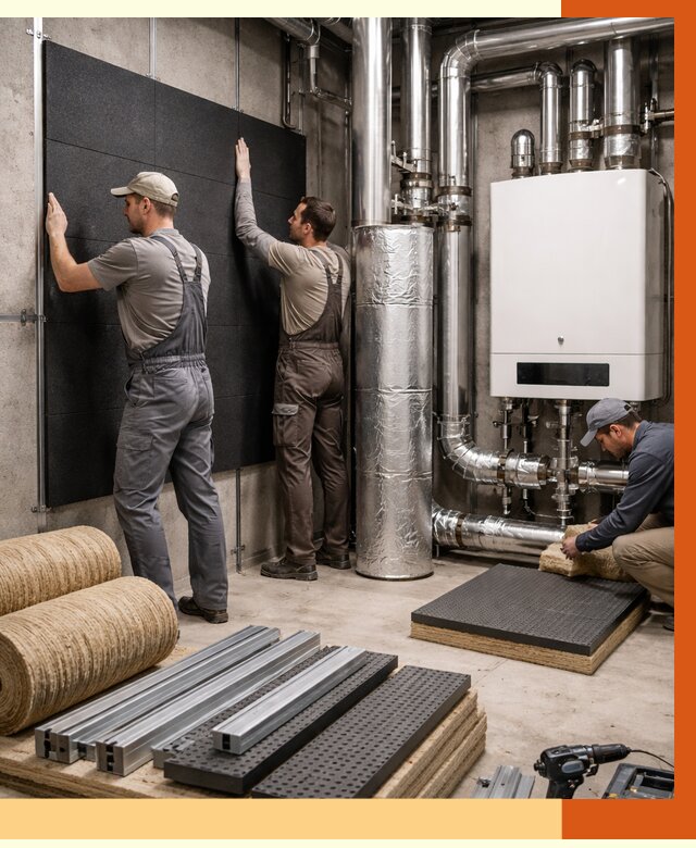 Шумоизоляция котельной в Биробиджане от 6590 руб. под ключ | Профессиональная звукоизоляция — ТепломастерБрб