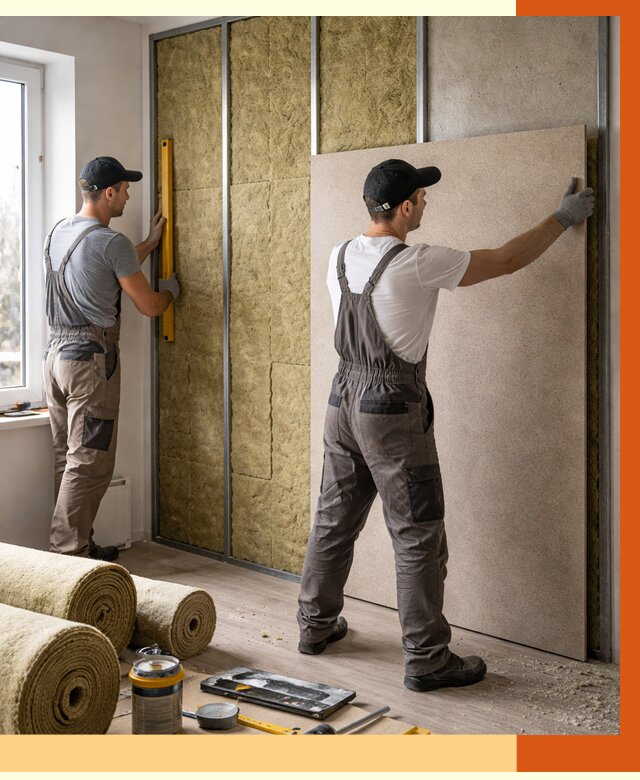 Шумоизоляция стен в Биробиджане от 4562 руб/м2 — звукоизоляция стен под ключ | ТепломастерБрб