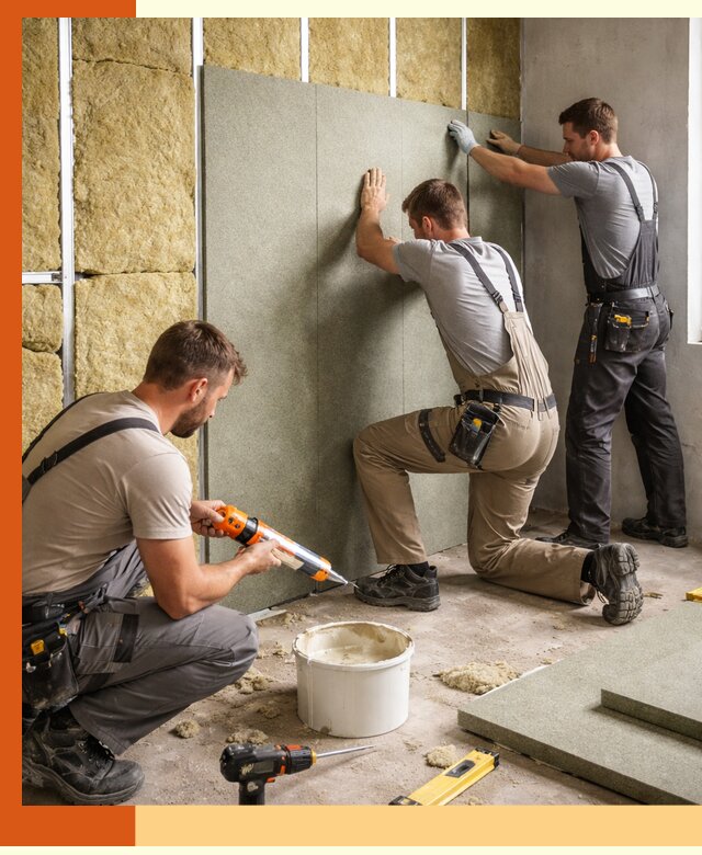 Профессиональная шумоизоляция стен в Биробиджане для квартир и домов