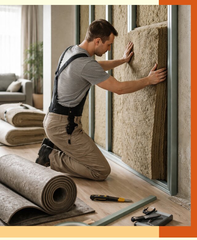 Шумоизоляция перегородок в Биробиджане от 1673 руб. за м2 — ТепломастерБрб