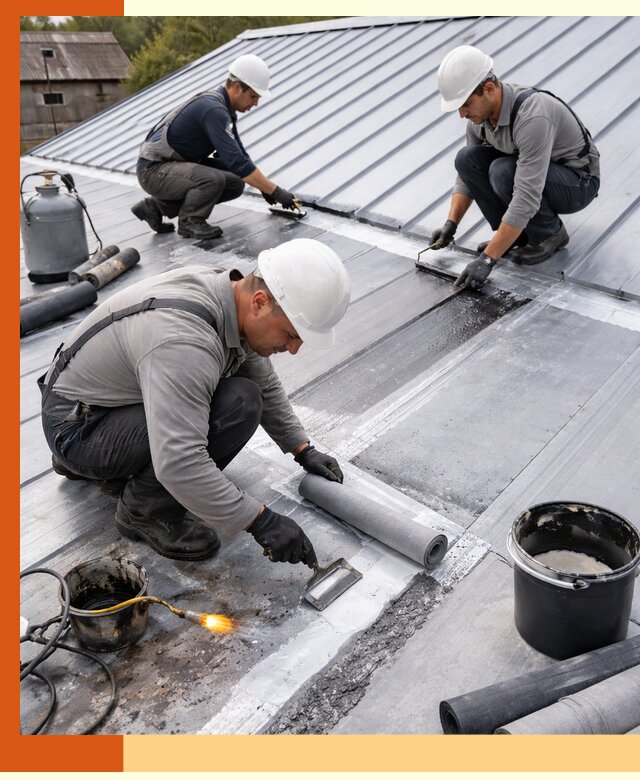 Гидроизоляция металлической кровли с гарантией в Биробиджане