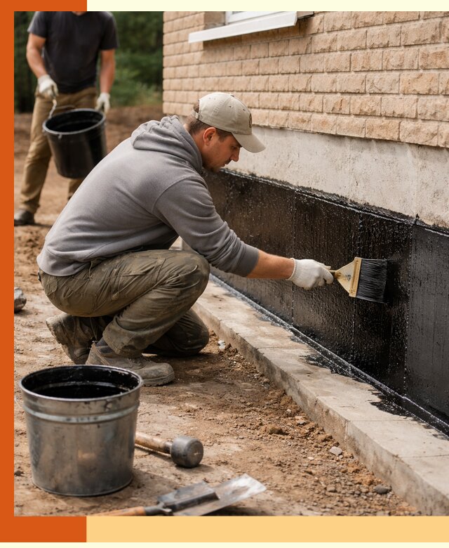 Гидроизоляция цоколя домов и зданий в Биробиджане эффективными методами