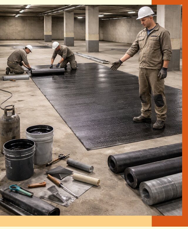 Гидроизоляция паркинга в Биробиджане от 1217 руб/м² — профессиональная защита | ТепломастерБрб