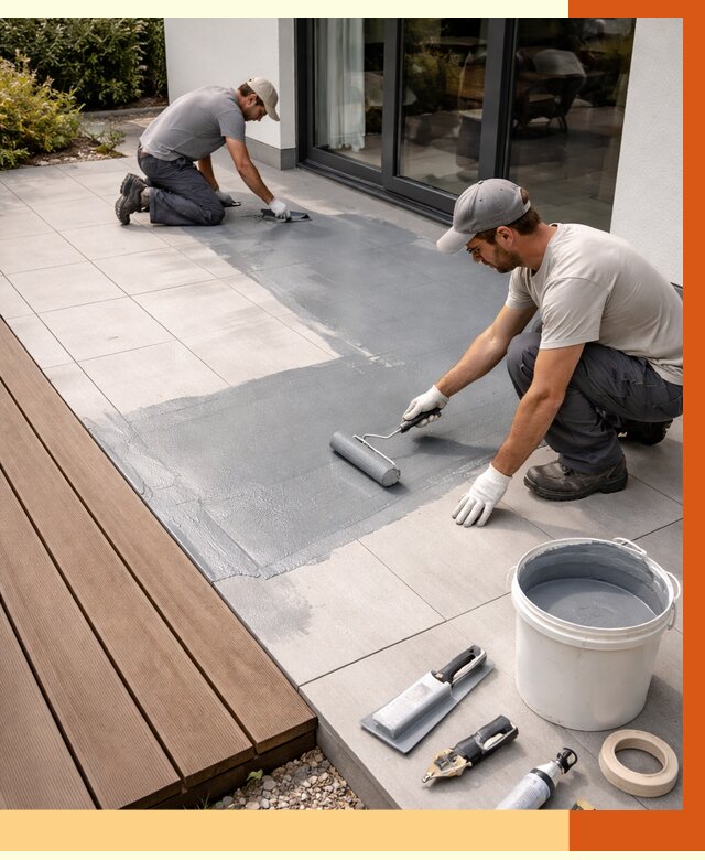 Гидроизоляция террасы в Биробиджане под ключ от 7604 руб./м² | ТепломастерБрб