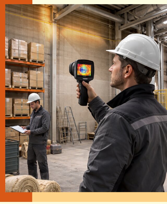 Тепловизионное обследование склада и выявление утечек в Биробиджане