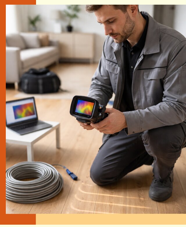 Тепловизионное обследование тёплого пола в Биробиджане для точной диагностики