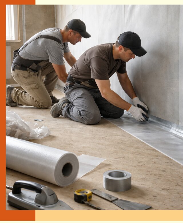 Монтаж пароизоляции для дома и помещений в Биробиджане