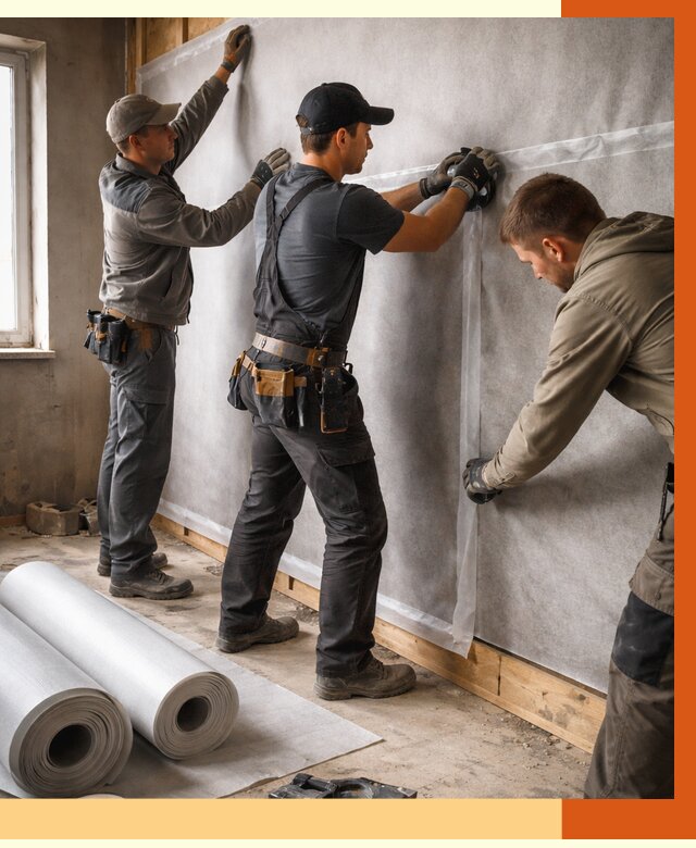 Монтаж ветроизоляции в Биробиджане от 4562 руб./м2 — профессионально | ТепломастерБрб