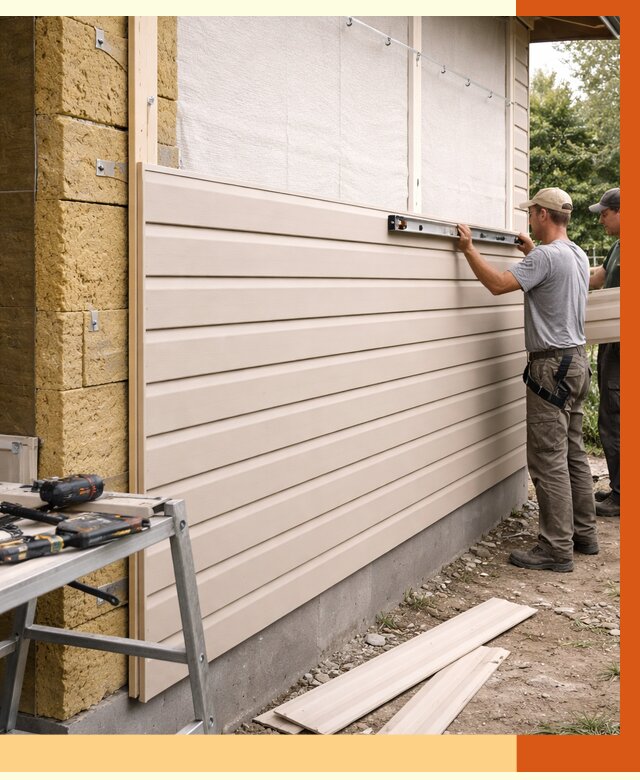 Монтаж сайдинга после утепления в Биробиджане от 1876 руб. — обшивка и облицовка | ТепломастерБрб