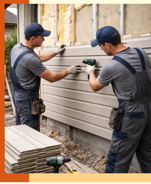 Монтаж сайдинга после утепления в Биробиджане качественно и надежно